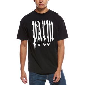 Palm Angels Mens  Gothic Palm T-Shirt, White